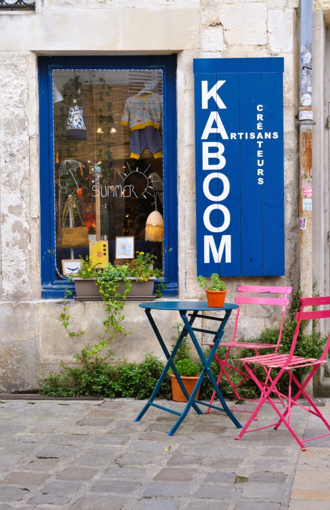 Vue sur la boutique Kaboom Créateurs à La Rochelle